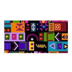 Abstract A Colorful Modern Illustration--- Satin Wrap 35  X 70  by Bedest