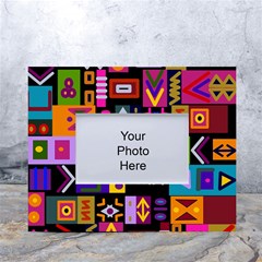 Abstract A Colorful Modern Illustration--- White Tabletop Photo Frame 4 x6  by Bedest