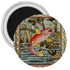 Fish Underwater Cubism Mosaic 3  Magnets by Bedest