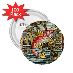 Fish Underwater Cubism Mosaic 2 25  Buttons (100 Pack)  by Bedest