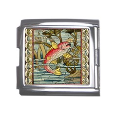 Fish Underwater Cubism Mosaic Mega Link Italian Charm (18mm) by Bedest