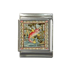 Fish Underwater Cubism Mosaic Italian Charm (13mm) by Bedest