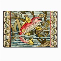 Fish Underwater Cubism Mosaic Postcards 5  X 7  (pkg Of 10) by Bedest