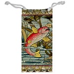 Fish underwater cubism mosaic Jewelry Bag Back