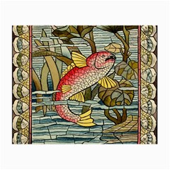 Fish Underwater Cubism Mosaic Small Glasses Cloth (2 Sides) by Bedest