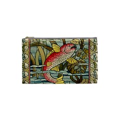 Fish Underwater Cubism Mosaic Cosmetic Bag (small) by Bedest