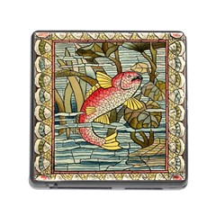 Fish Underwater Cubism Mosaic Memory Card Reader (square 5 Slot) by Bedest