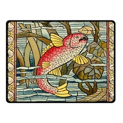 Fish Underwater Cubism Mosaic Fleece Blanket (small) by Bedest