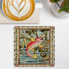 Fish Underwater Cubism Mosaic Uv Print Square Tile Coaster  by Bedest