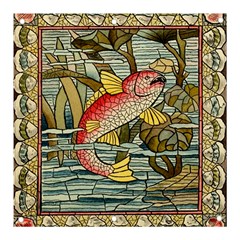 Fish Underwater Cubism Mosaic Banner And Sign 3  X 3  by Bedest