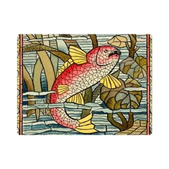 Fish Underwater Cubism Mosaic Premium Plush Fleece Blanket (mini) by Bedest