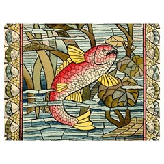 Fish Underwater Cubism Mosaic Premium Plush Fleece Blanket (extra Small) by Bedest