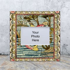 Fish Underwater Cubism Mosaic White Box Photo Frame 4  X 6  by Bedest