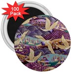 Textile-fabric-cloth-pattern 3  Magnets (100 pack) Front