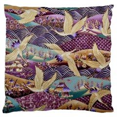 Textile-fabric-cloth-pattern Large Cushion Case (one Side) by Bedest