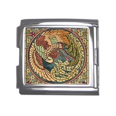 Wings-feathers-cubism-mosaic Mega Link Italian Charm (18mm) by Bedest