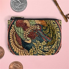 Wings-feathers-cubism-mosaic Mini Coin Purse by Bedest