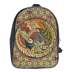 Wings-feathers-cubism-mosaic School Bag (large) by Bedest