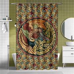 Wings-feathers-cubism-mosaic Shower Curtain 48  X 72  (small)  by Bedest