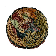 Wings-feathers-cubism-mosaic Standard 15  Premium Round Cushions by Bedest