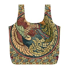 Wings-feathers-cubism-mosaic Full Print Recycle Bag (l) by Bedest