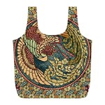 Wings-feathers-cubism-mosaic Full Print Recycle Bag (L) Back