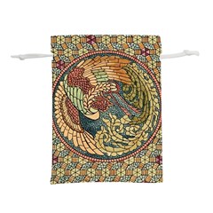 Wings-feathers-cubism-mosaic Lightweight Drawstring Pouch (l) by Bedest