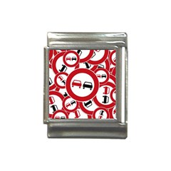 Overtaking-traffic-sign Italian Charm (13mm) by Bedest