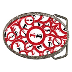 Overtaking-traffic-sign Belt Buckles by Bedest