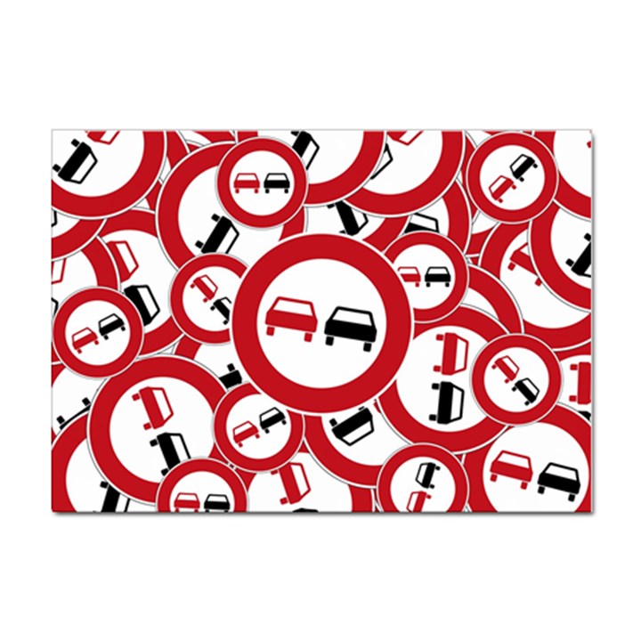 Overtaking-traffic-sign Sticker A4 (10 pack)