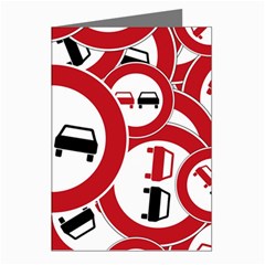 Overtaking-traffic-sign Greeting Cards (pkg Of 8) by Bedest