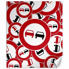 Overtaking-traffic-sign Canvas 8  X 10  by Bedest