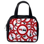 Overtaking-traffic-sign Classic Handbag (Two Sides) Back