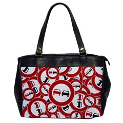 Overtaking-traffic-sign Oversize Office Handbag by Bedest