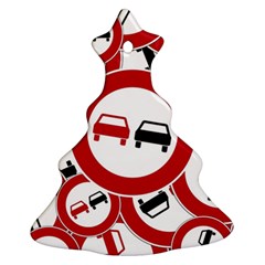 Overtaking-traffic-sign Christmas Tree Ornament (two Sides) by Bedest