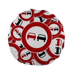 Overtaking-traffic-sign Standard 15  Premium Round Cushions by Bedest