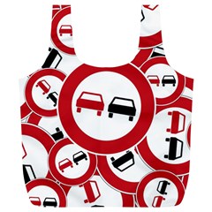 Overtaking-traffic-sign Full Print Recycle Bag (xl) by Bedest