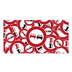 Overtaking-traffic-sign Satin Shawl 45  X 80  by Bedest