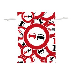 Overtaking-traffic-sign Lightweight Drawstring Pouch (l) by Bedest