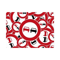 Overtaking-traffic-sign Premium Plush Fleece Blanket (mini) by Bedest