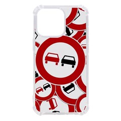 Overtaking-traffic-sign Iphone 13 Pro Tpu Uv Print Case by Bedest