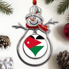 Heart-love-affection-jordan Metal Snowman Ornament by Bedest