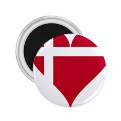 Heart-love-flag-denmark-red-cross 2 25  Magnets by Bedest