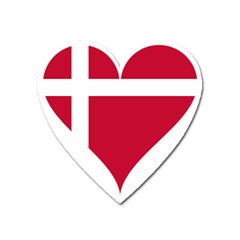 Heart-love-flag-denmark-red-cross Heart Magnet by Bedest