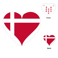 Heart-love-flag-denmark-red-cross Playing Cards Single Design (heart) by Bedest