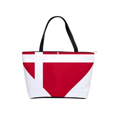 Heart-love-flag-denmark-red-cross Classic Shoulder Handbag by Bedest