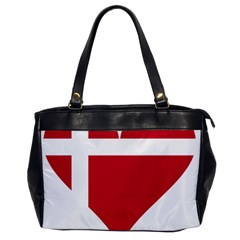 Heart-love-flag-denmark-red-cross Oversize Office Handbag by Bedest