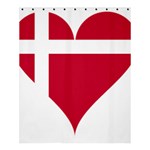 Heart-love-flag-denmark-red-cross Shower Curtain 60  x 72  (Medium)  60 x72  Curtain