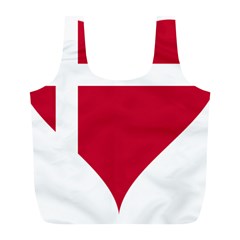 Heart-love-flag-denmark-red-cross Full Print Recycle Bag (l)