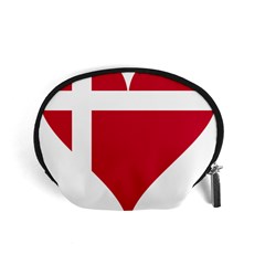 Heart-love-flag-denmark-red-cross Accessory Pouch (small) by Bedest